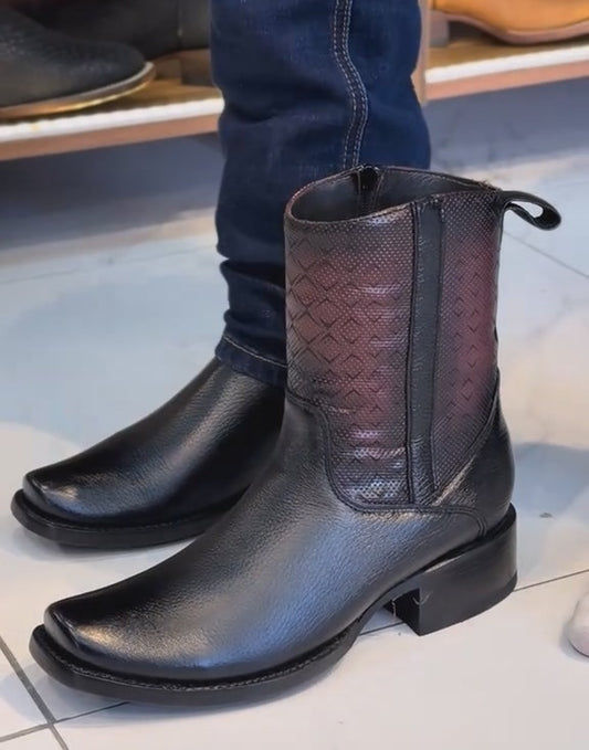 Vintage Textured Cowboy Boots