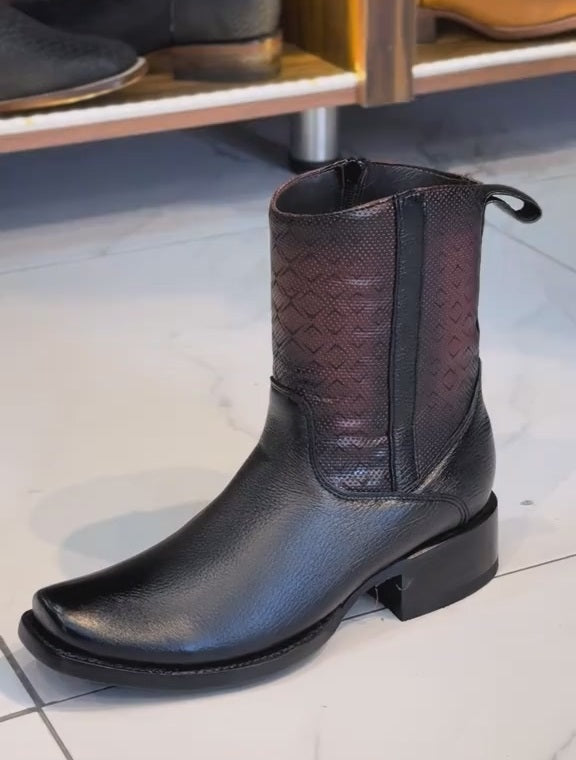 Vintage Textured Cowboy Boots