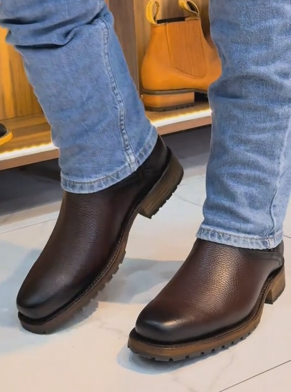 Italian Cowhide Vintage Cowboy Boots