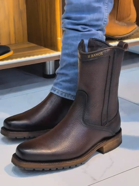 Italian Cowhide Vintage Cowboy Boots