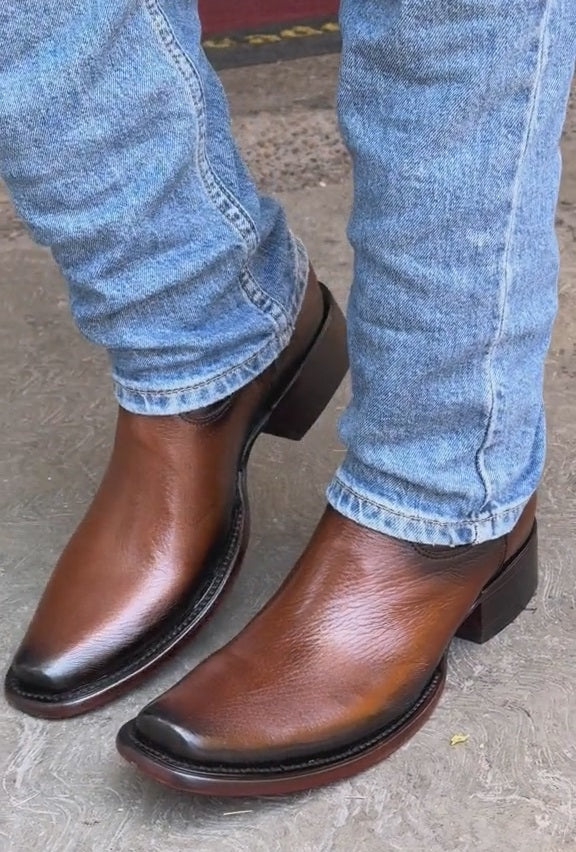 Hand Painted Cowhide Cowboy Boots