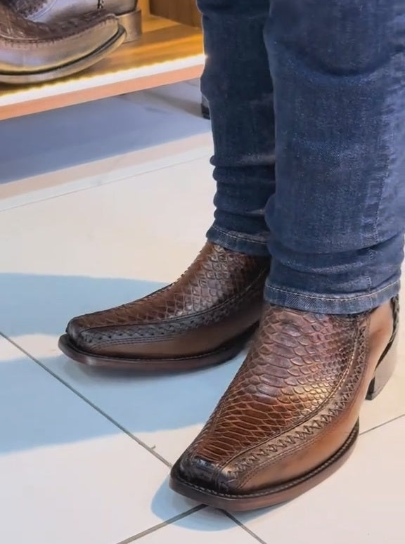 Brock Vintage Python Cowboy Boots