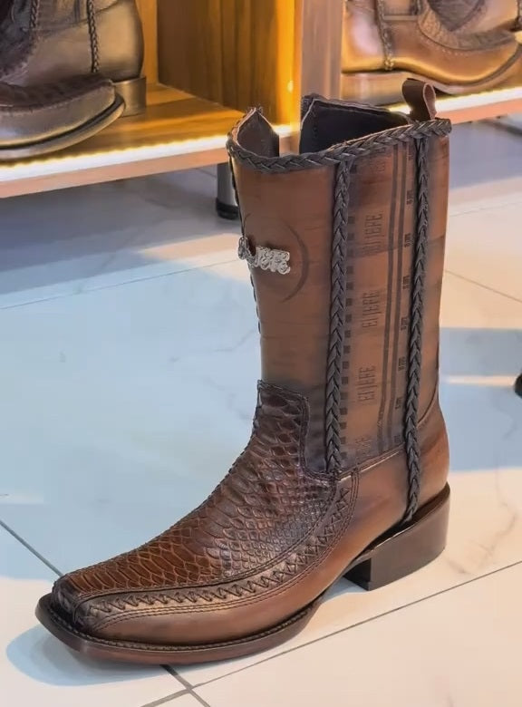 Brock Vintage Python Cowboy Boots
