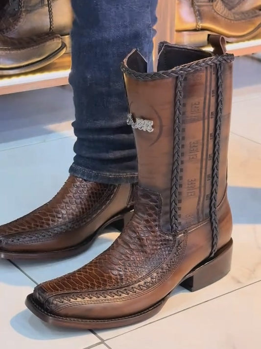 Brock Vintage Python Cowboy Boots