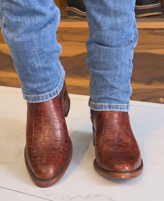Vintage Hand Carved Cowboy Boots