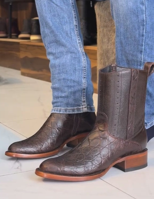 Vintage Hand Carved Cowboy Boots