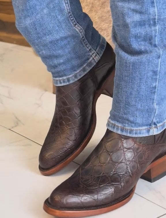 Vintage Hand Carved Cowboy Boots