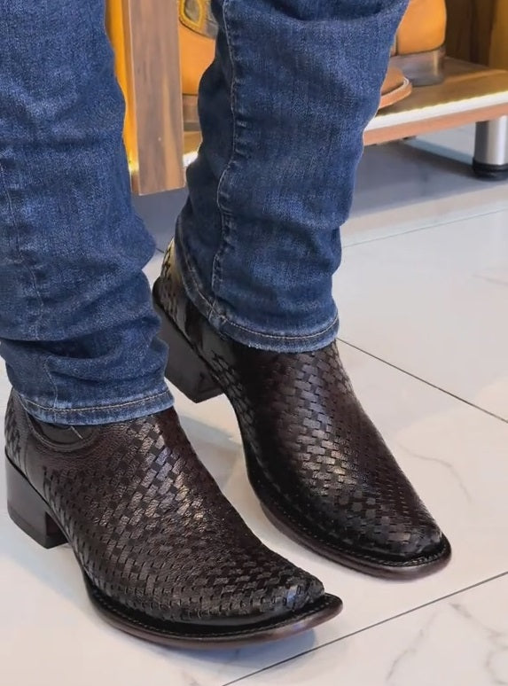Vintage Totem Woven Cowboy Boots