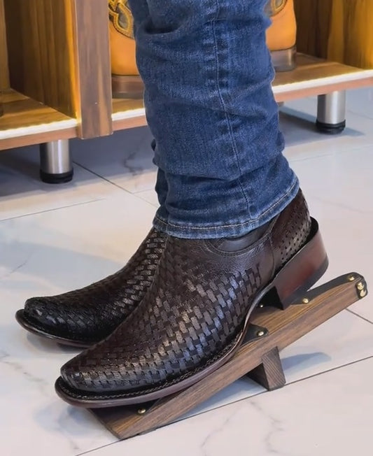Vintage Totem Woven Cowboy Boots