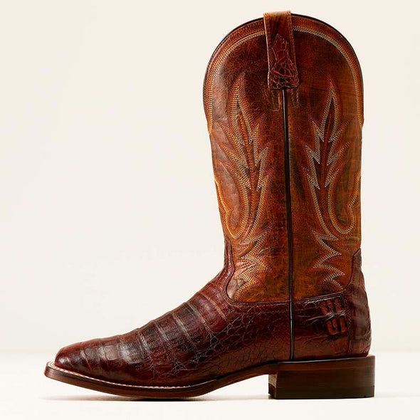 Vintage Crocodile Embroidery Cowboy Boots