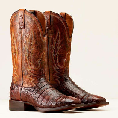 Vintage Crocodile Embroidery Cowboy Boots