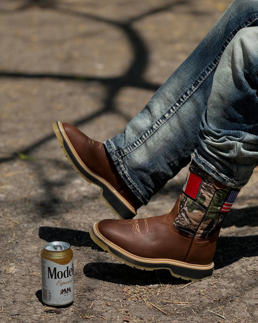 Western Cowhide Embroidered Cowboy Boots