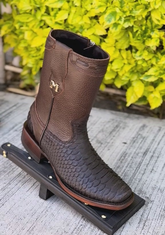 Vintage Python Ranch Cowboy Boots