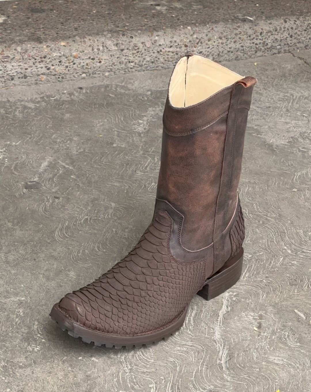 Tobacco Python Skin Cowboy Boots