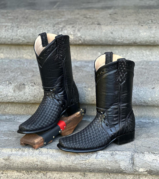 Italian Woven Ranch Cowboy Boots