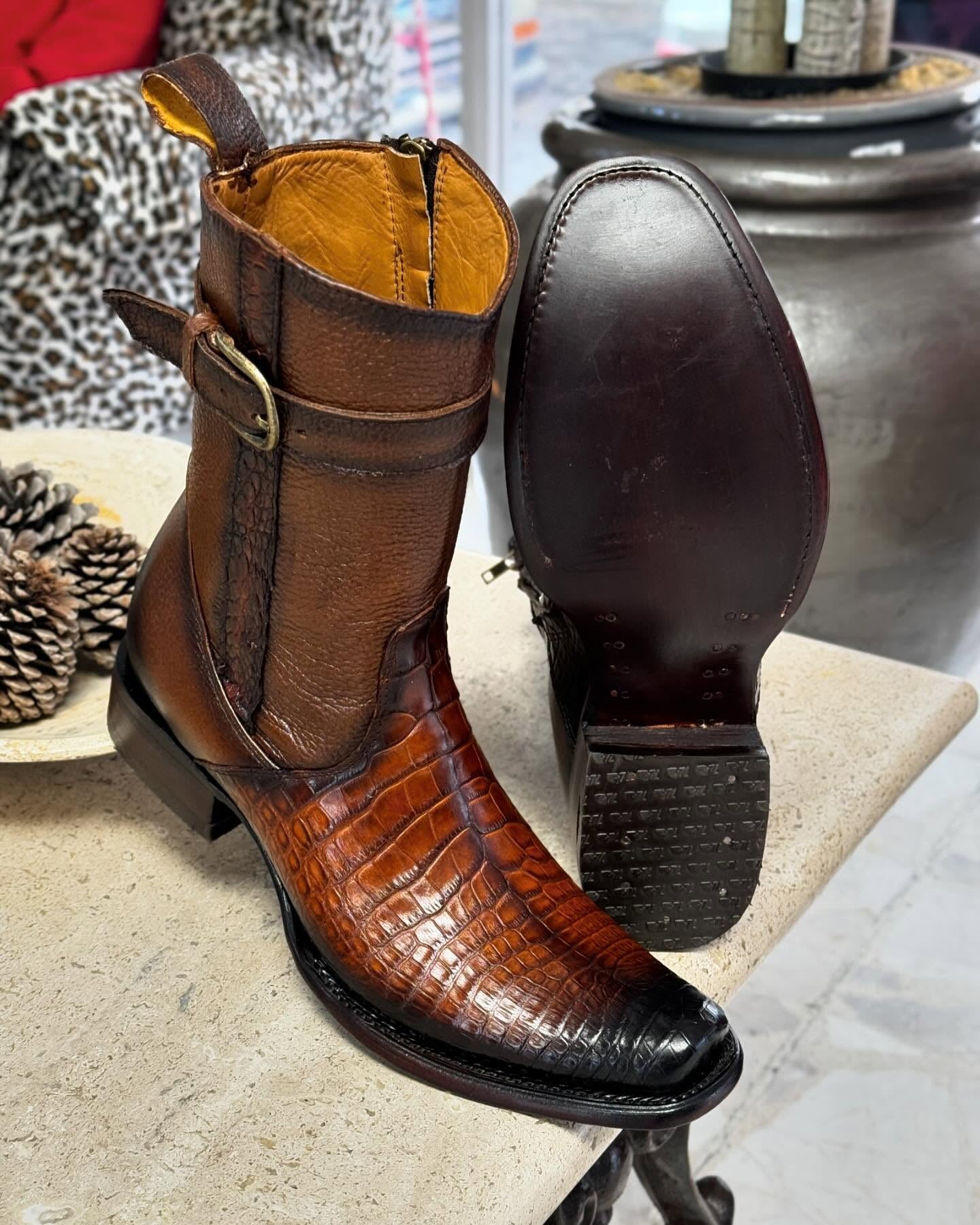 Handmade Vintage Alligator Ranch Cowboy Boots