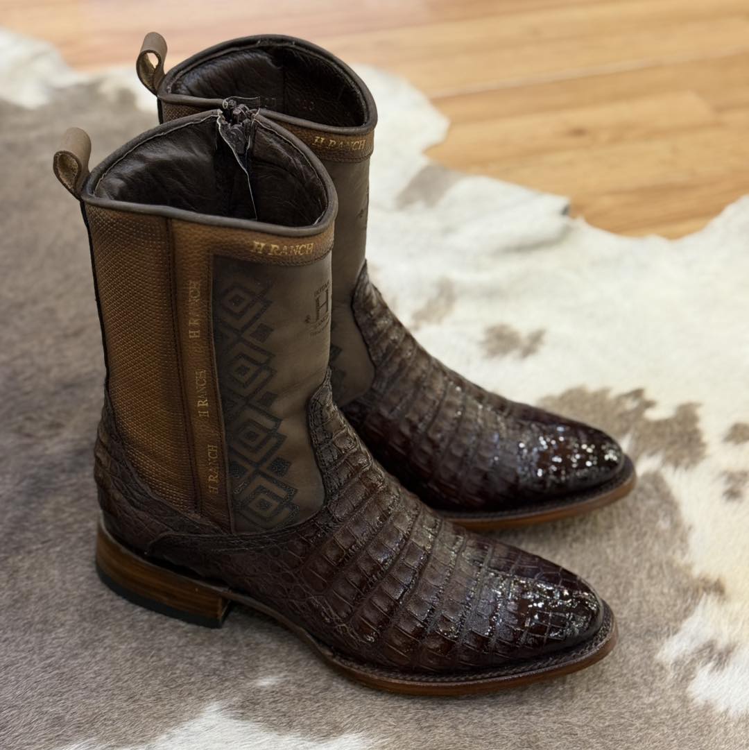 Vintage Crocodile Leather Cowboy Boots