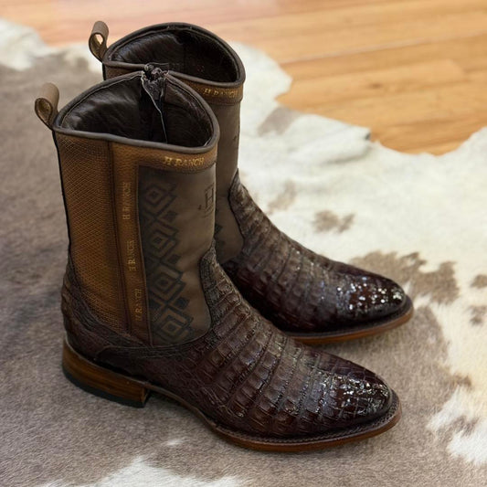Vintage Crocodile Leather Cowboy Boots