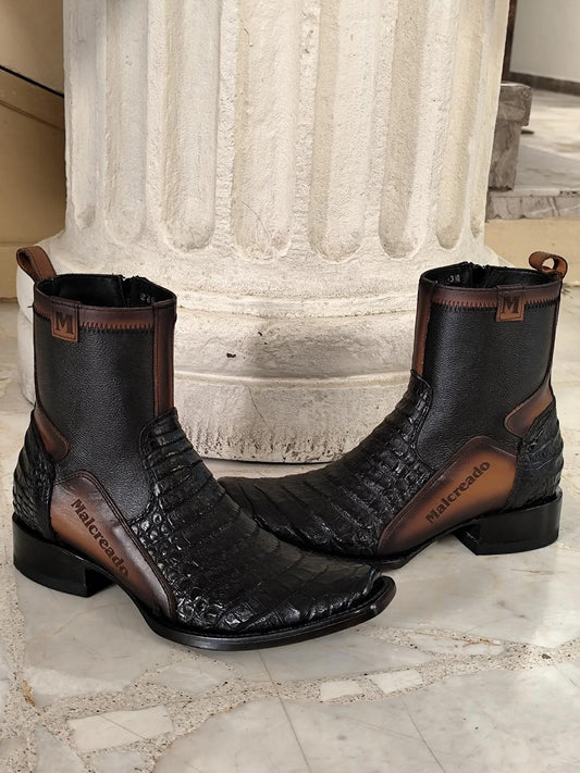 Crocodile Vintage Western Cowboy Boots