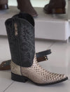 Hand Embroidered Python Cowboy Boots
