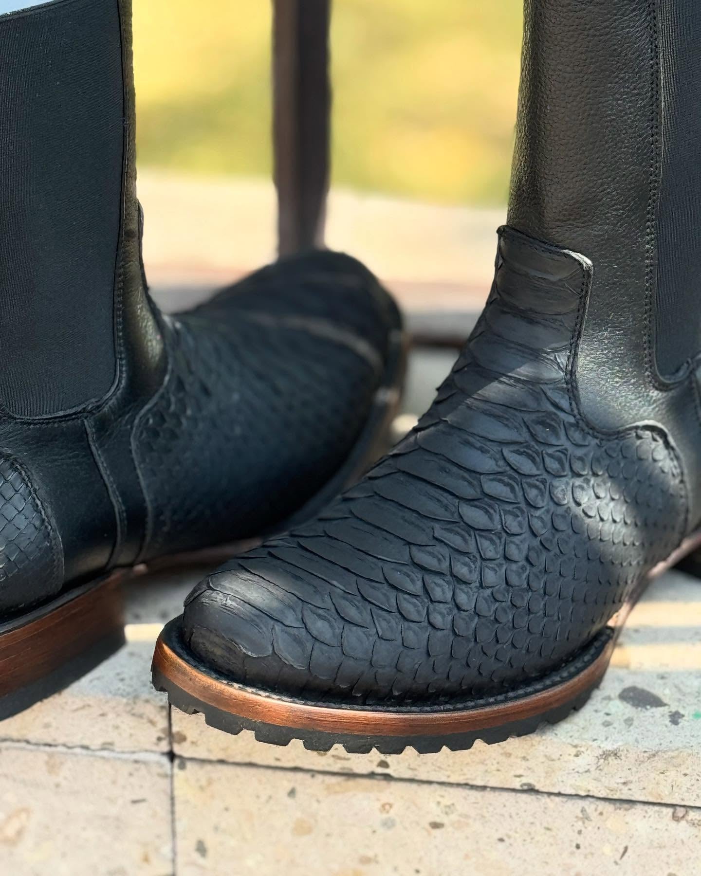 Vintage Python Ranch Cowboy Boots