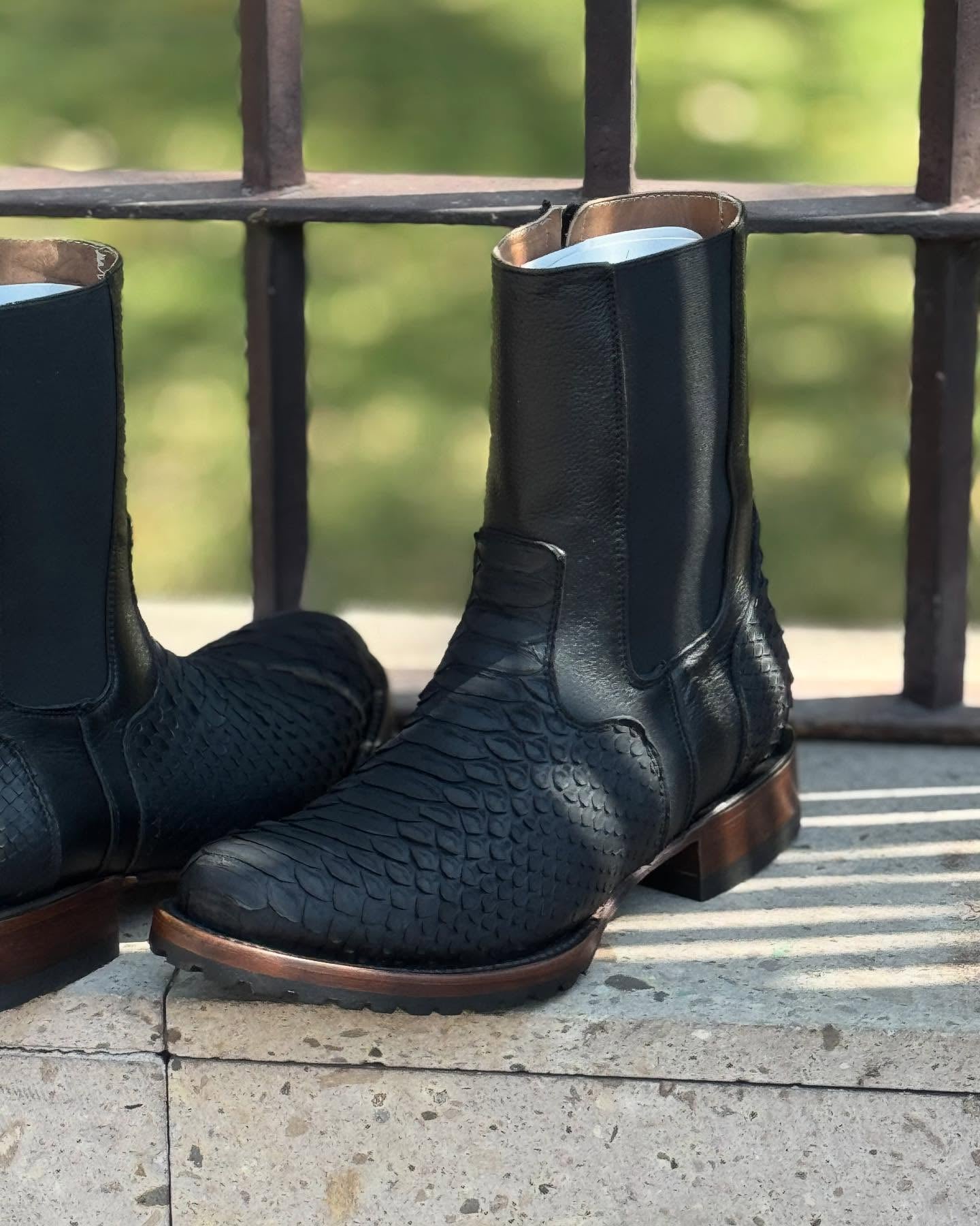 Vintage Python Ranch Cowboy Boots