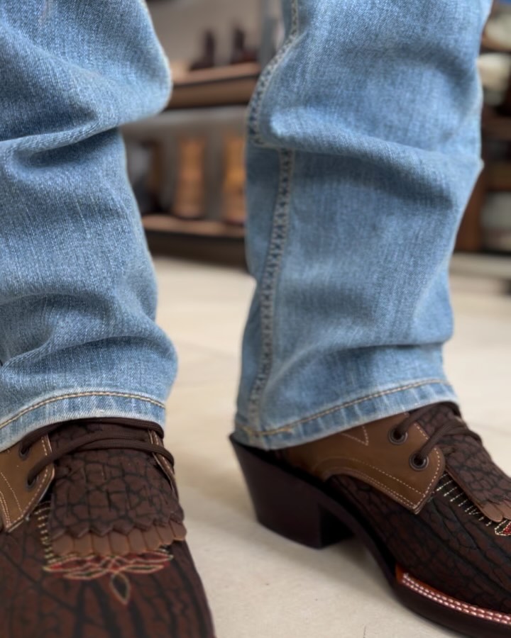 Original Vintage Carved Western Cowboy Boots