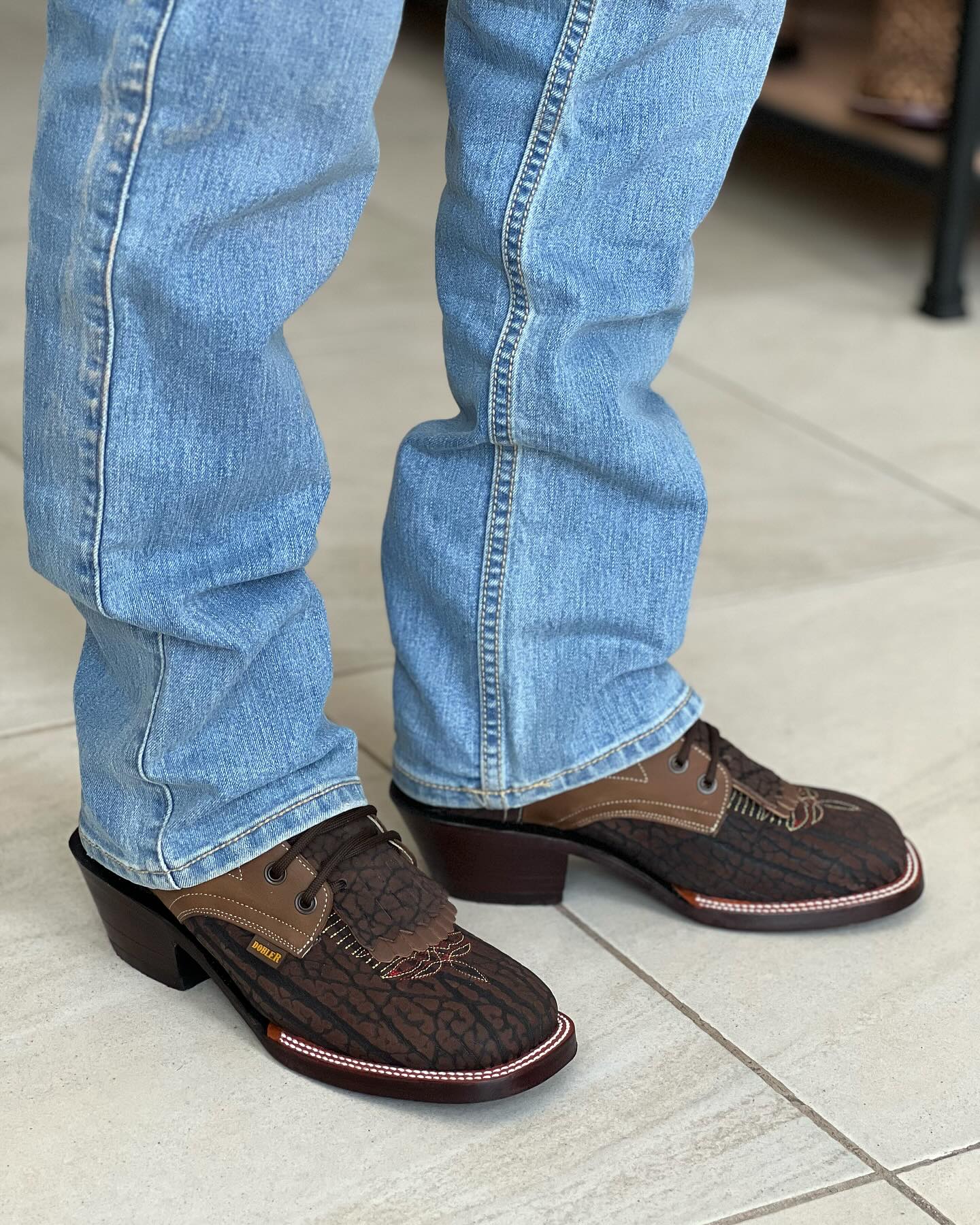 Original Vintage Carved Western Cowboy Boots