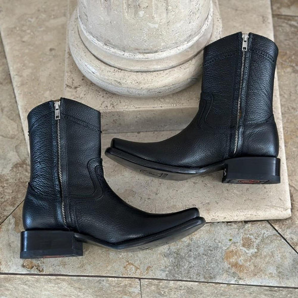 Hand Carved Totem Cowboy Boots