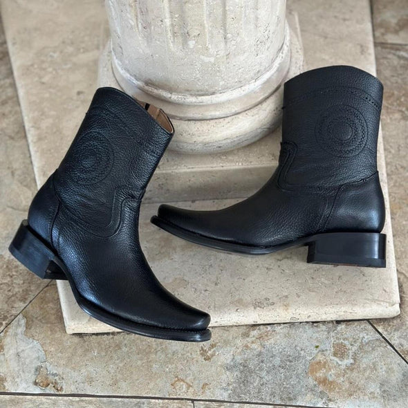 Hand Carved Totem Cowboy Boots