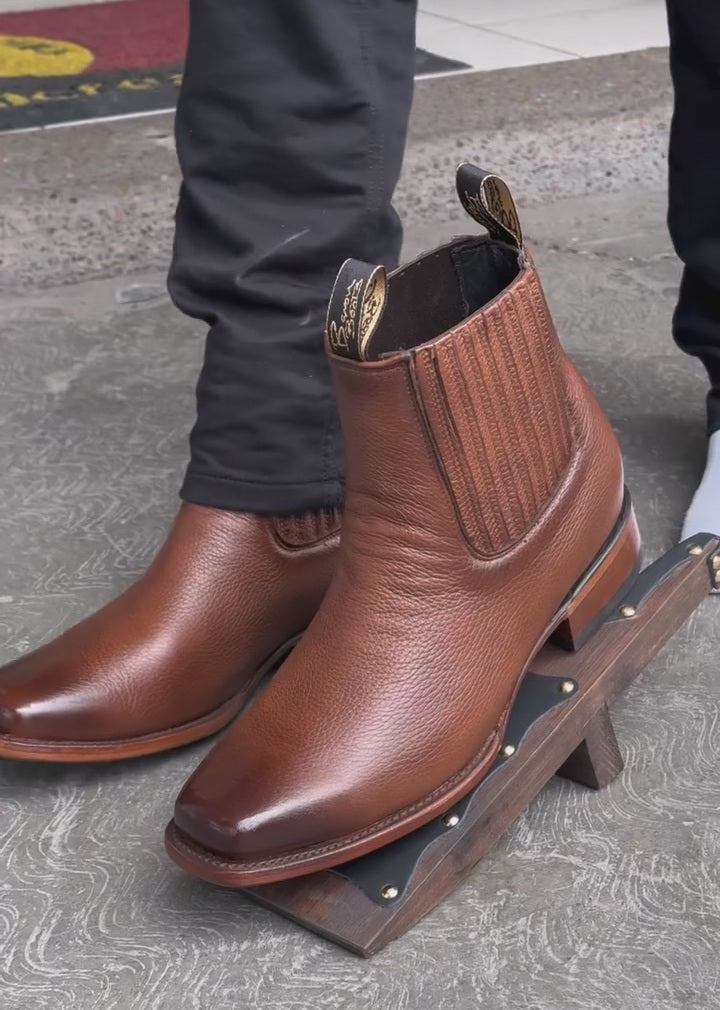 Italian Cowhide Vintage Ankle Boots
