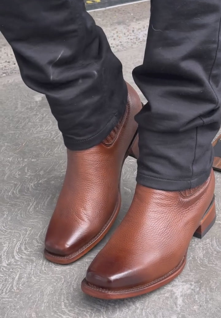 Italian Cowhide Vintage Ankle Boots
