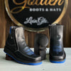 Italian Cowhide Embroidered Ankle Boots