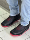 Italian Cowhide Embroidered Ankle Boots