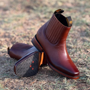 Elegant Pointed Toe Cowhide Ankle Boots