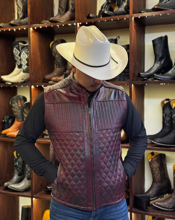 Western Cowboy Vintage Cowhide Vest