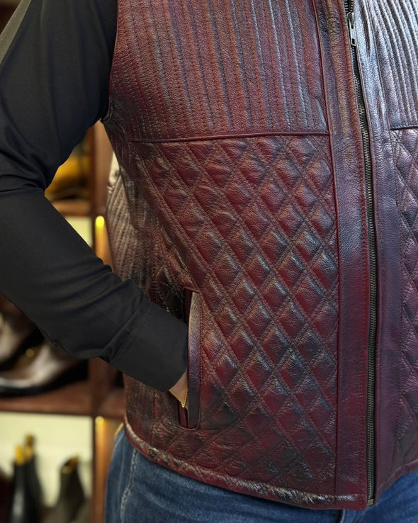 Western Cowboy Vintage Cowhide Vest