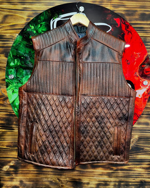 Western Cowboy Vintage Cowhide Vest