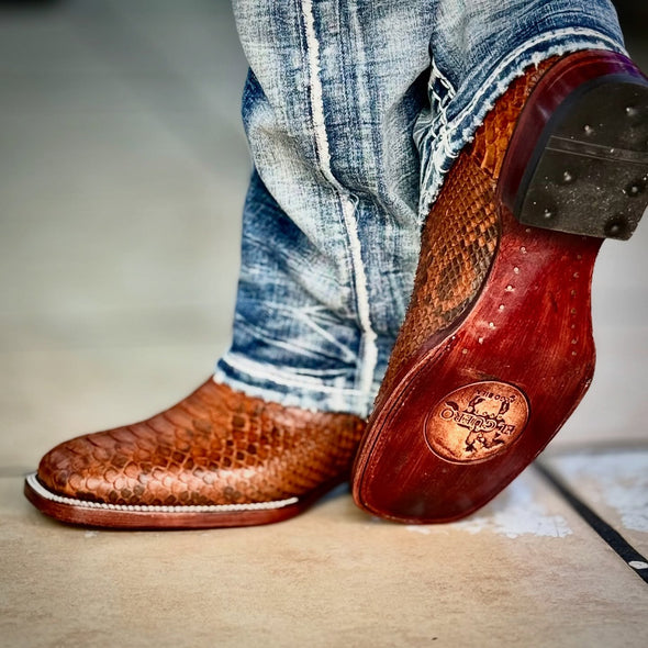 Italian Python Cowboy Ankle Boots(Buy 2 Free Shipping✔️)