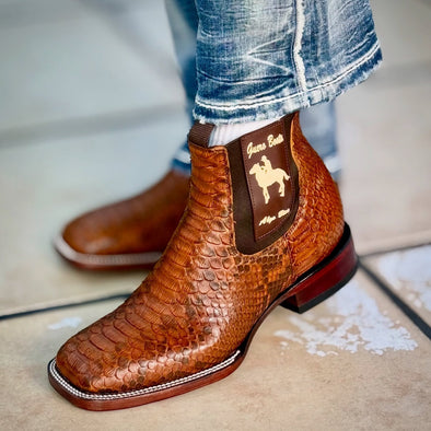 Italian Python Cowboy Ankle Boots(Buy 2 Free Shipping✔️)
