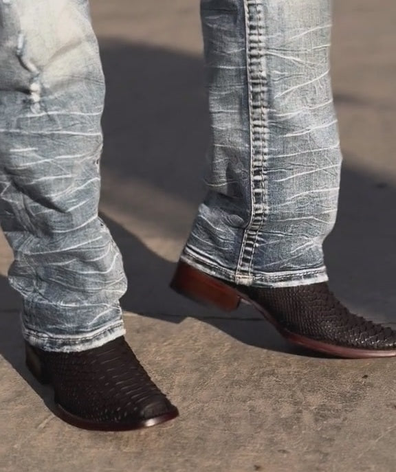 Handmade Vintage Python Cowboy Boots