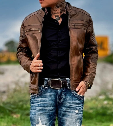 Western Vintage Cowhide Jacket