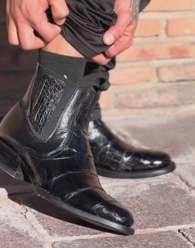 Original Crocodile Leather Ankle Boots