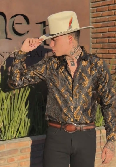 Men's Casual Embroidered Shirt