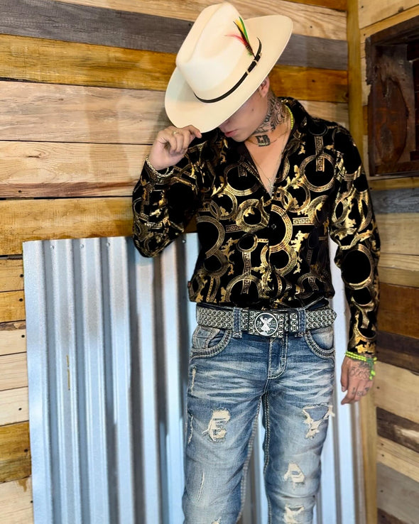 Vintage Printed Casual Shirt