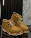 Handmade Thick-soled Ostrich Leather Shoes