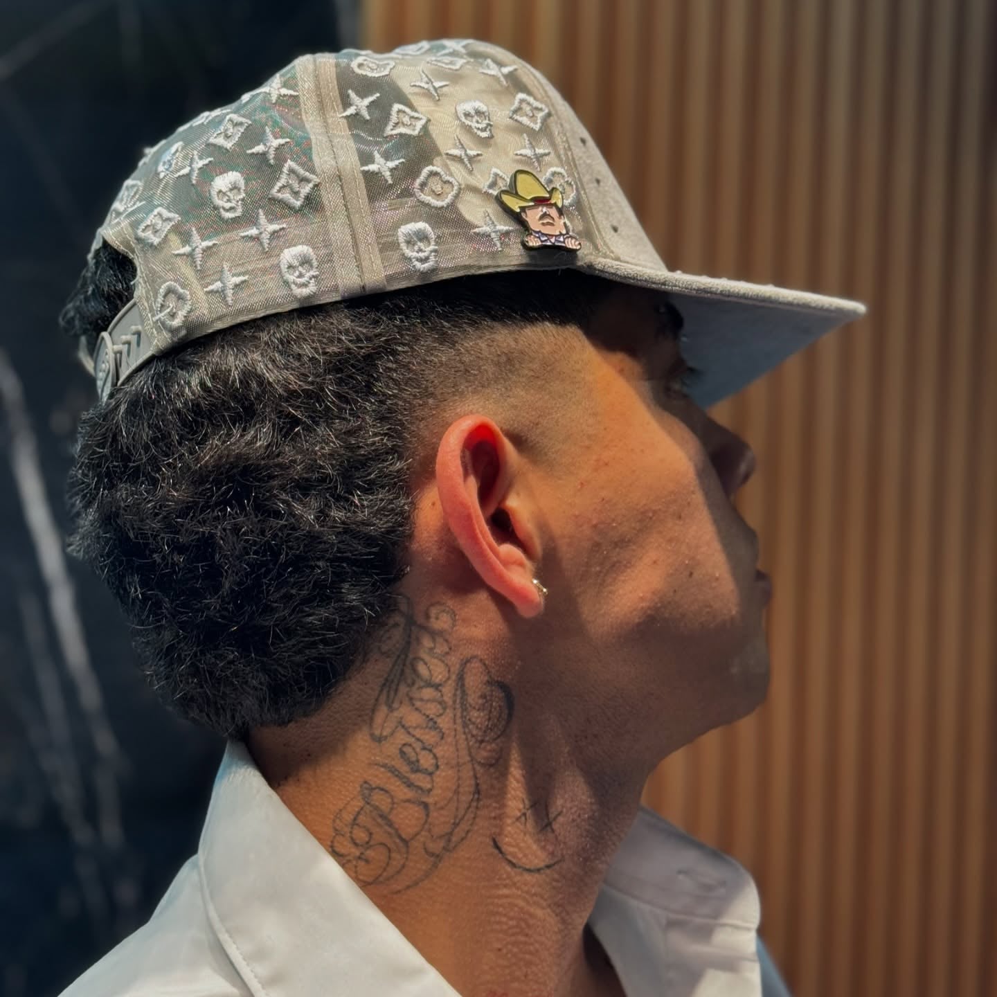 Hand-embroidered And Diamond-encrusted Peaked Cap