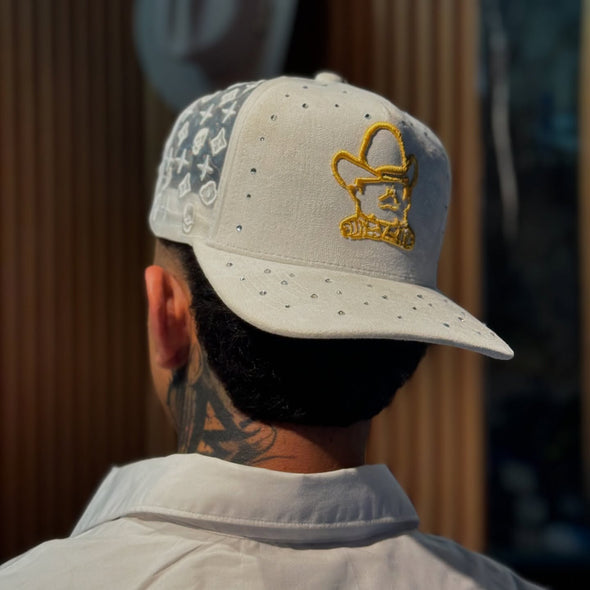 Hand-embroidered And Diamond-encrusted Peaked Cap