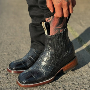 Vintage Crocodile Ankle Boots