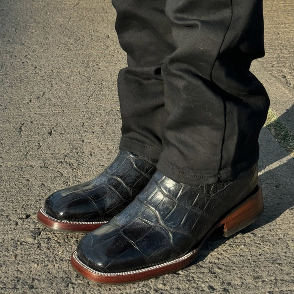Vintage Crocodile Ankle Boots